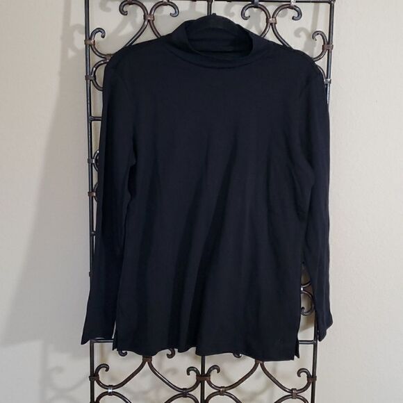 ISAAC MIZRAHI Mock Pima Turtleneck - Medium - Picture 2 of 7